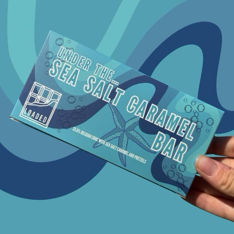 SALTED CARAMEL AND PRETZEL FILLED BAR