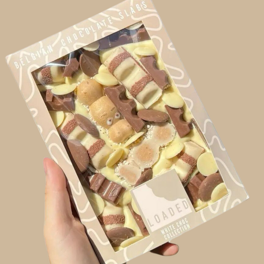 WHITE BELGIAN CHOCOLATE KINDER SLAB.