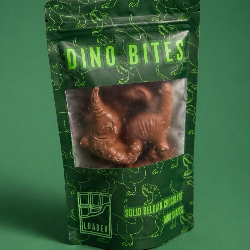 33.6% Belgian milk chocolate dinosaur shapes 200g