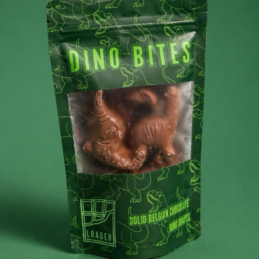 33.6% Belgian milk chocolate dinosaur shapes 200g