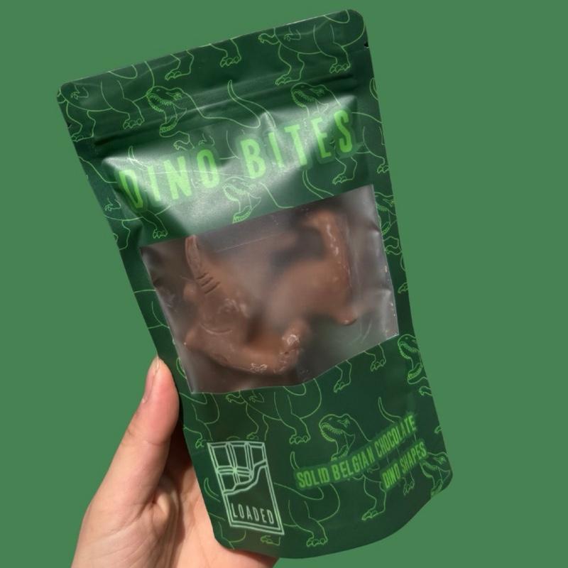33.6% Belgian milk chocolate dinosaur shapes 200g