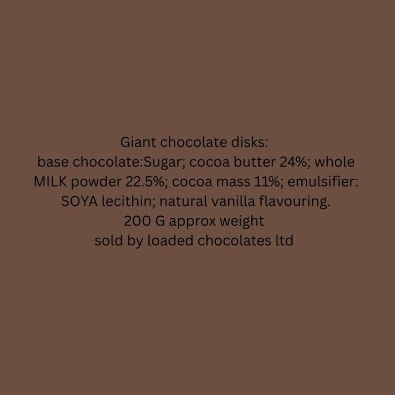 Giant Belgian Chocolate Disks