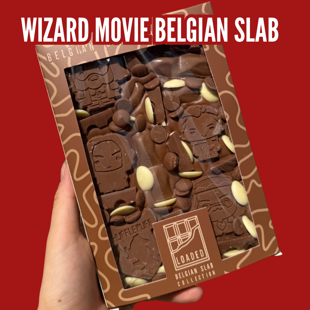 WIZARD MOVIE BELGIAN CHOCOLATE SLAB 400G APPROX ￼