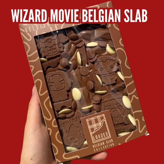 WIZARD MOVIE BELGIAN CHOCOLATE SLAB 400G APPROX ￼